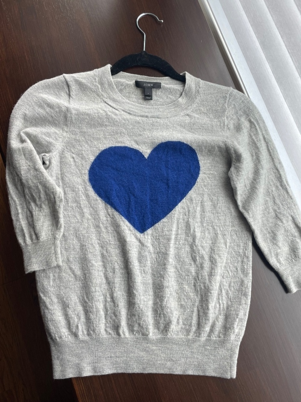 J.Crew Merino Wool Heart Sweater - Picture 1 of 5